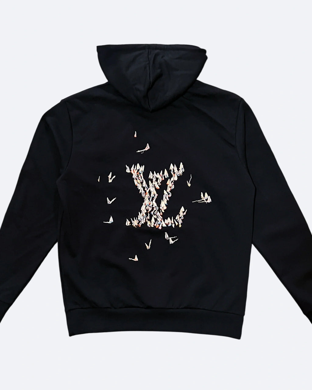 LVTN - Monogram Boats Embroidery Hoodie - Black