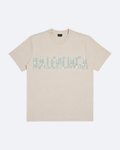 Balenciaga - Yellow Tape Logo T-Shirt - Beige