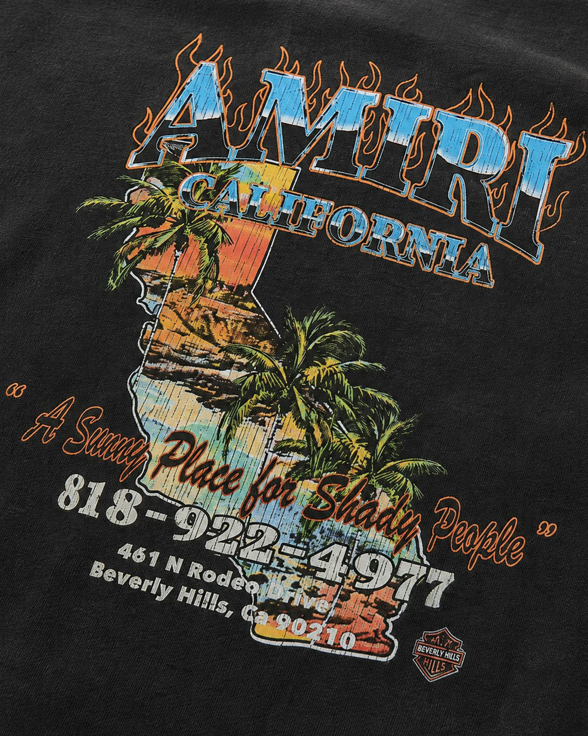 Amiri - California Fire T-Shirt - Black