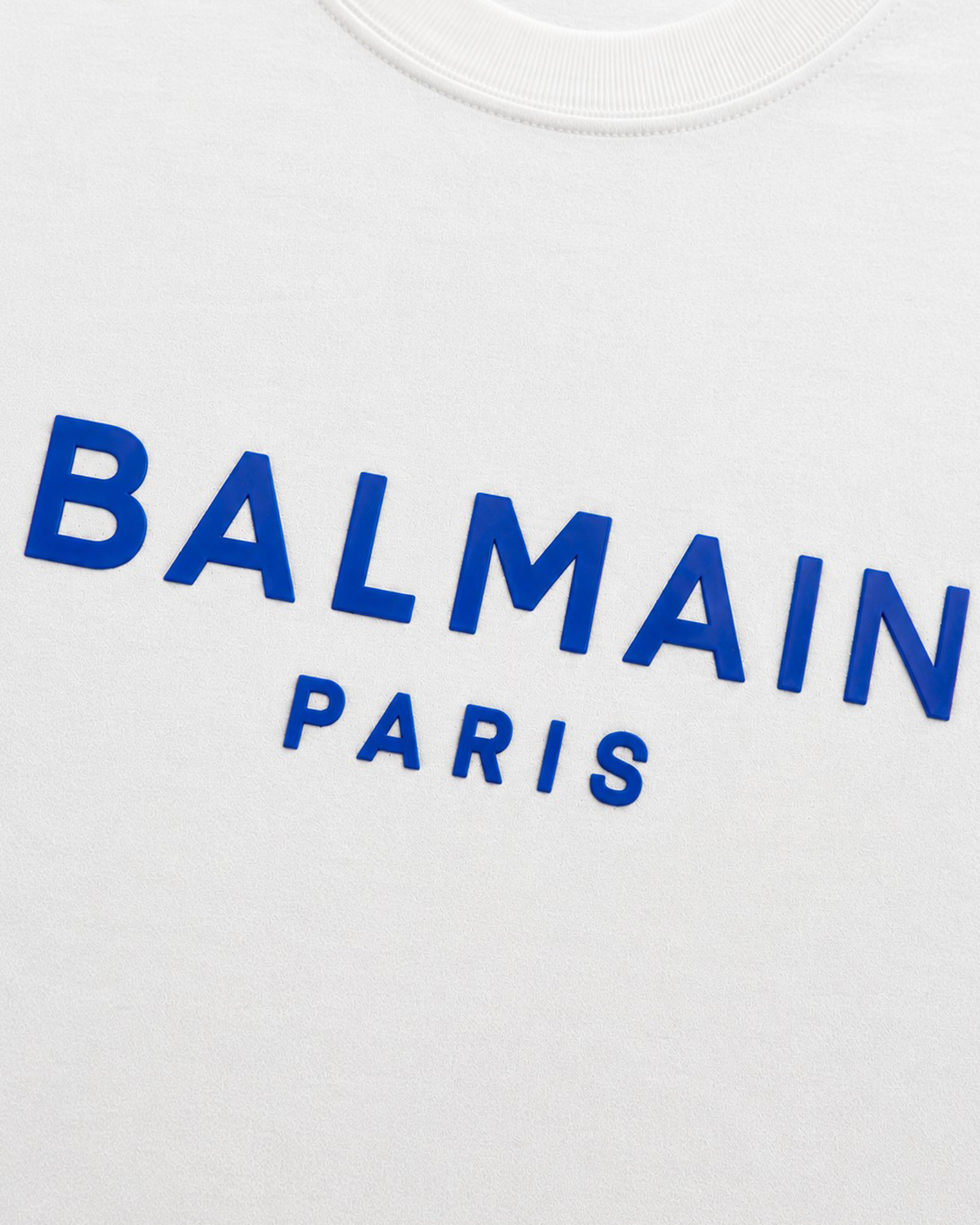 Balmain - Blue Classic Logo T-Shirt - White