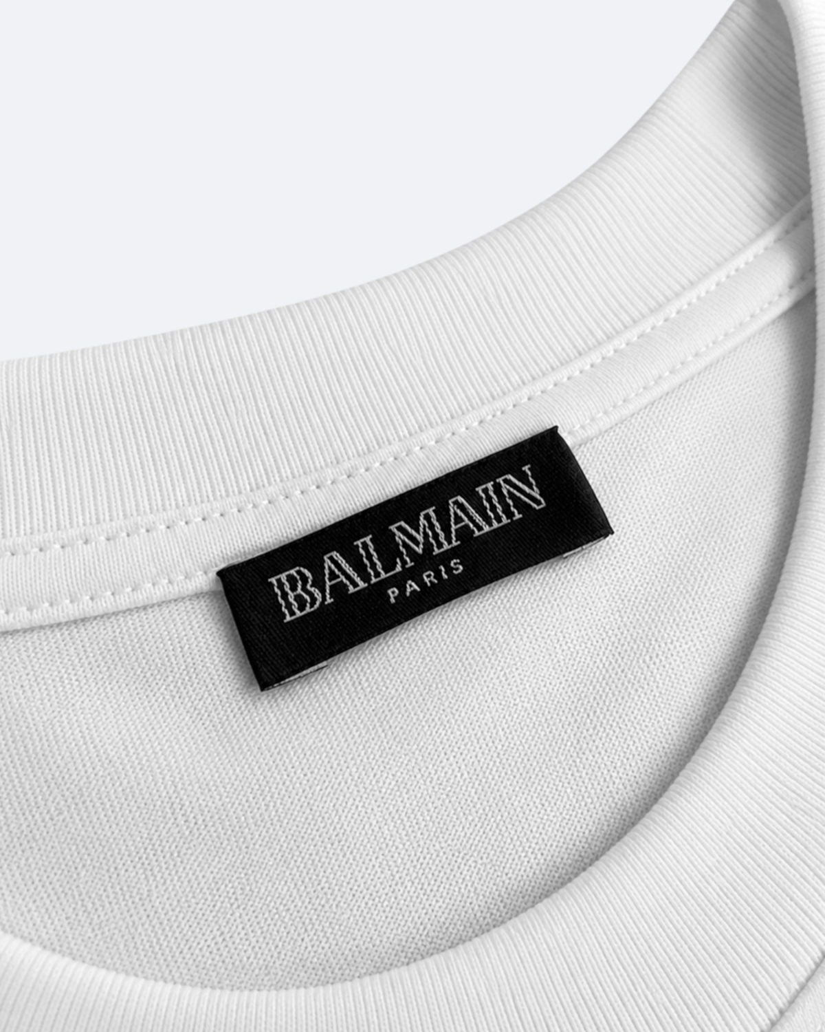 Balmain - Blue Classic Logo T-Shirt - White