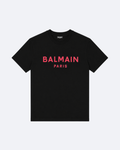 Balmain - Red Classic Logo T-Shirt - Black