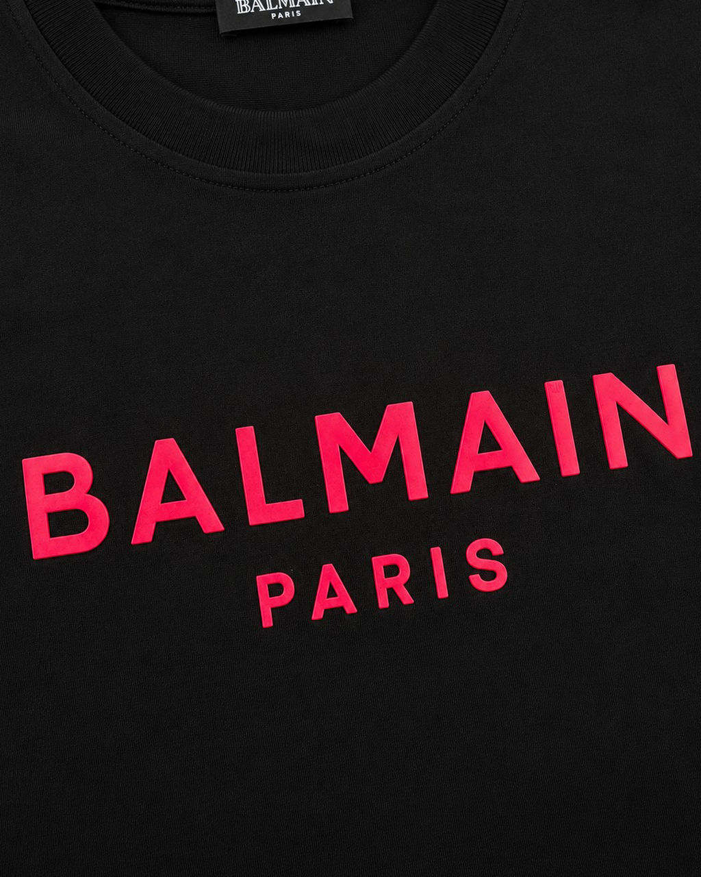 Balmain - Red Classic Logo T-Shirt - Black