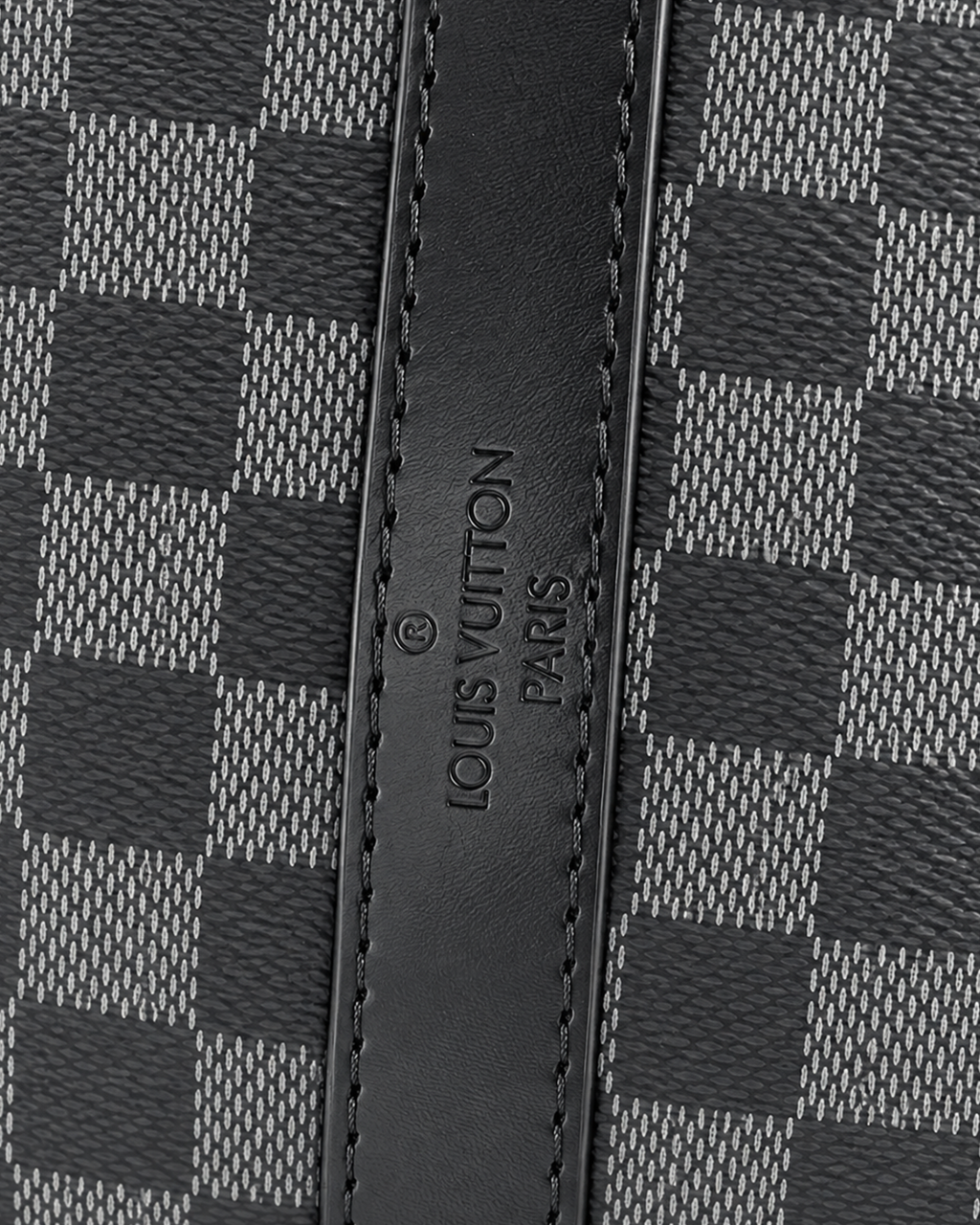 LVTN - Damier Pattern Duffle Bag - Black