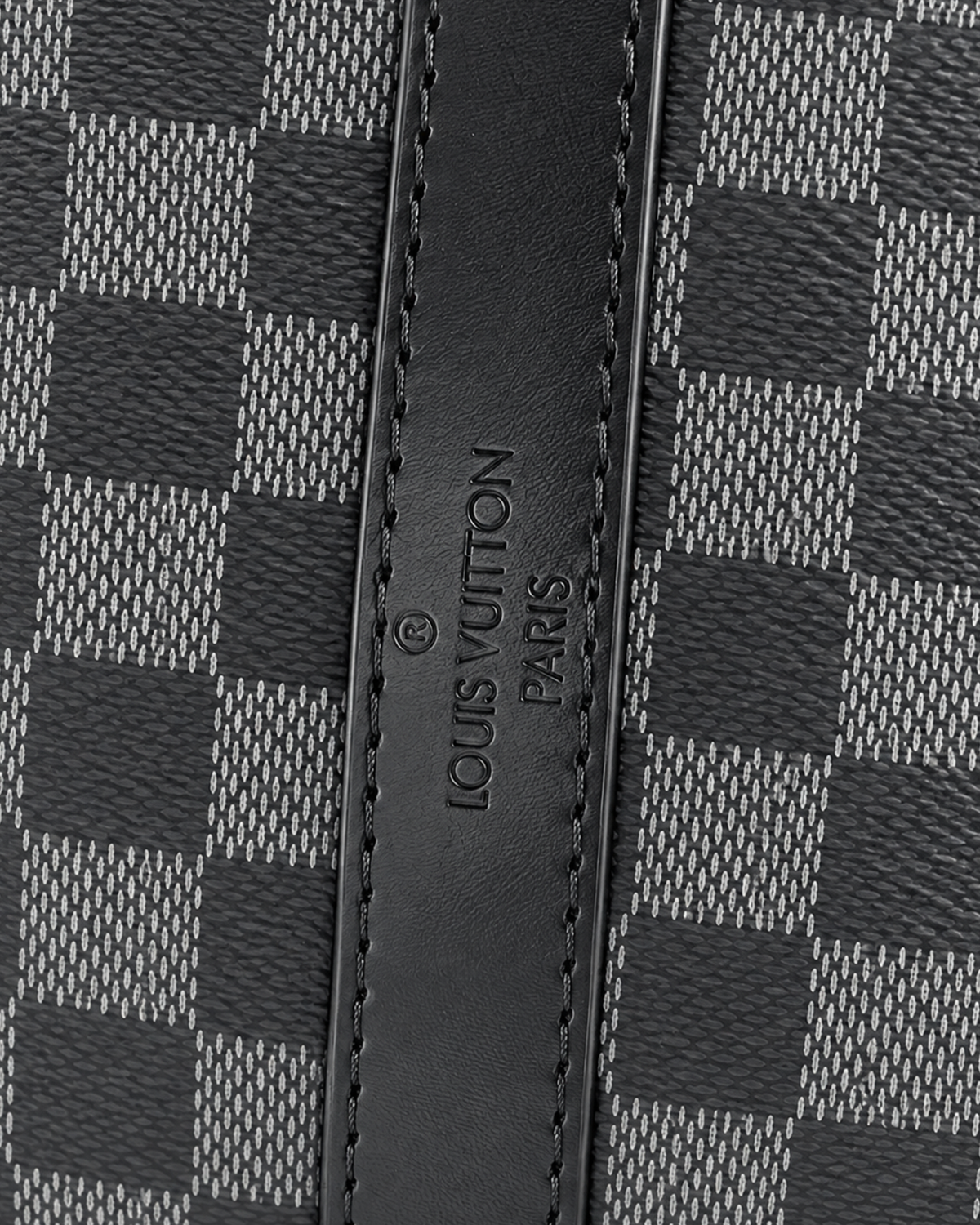 LVTN - Damier Pattern Duffle Bag - Black