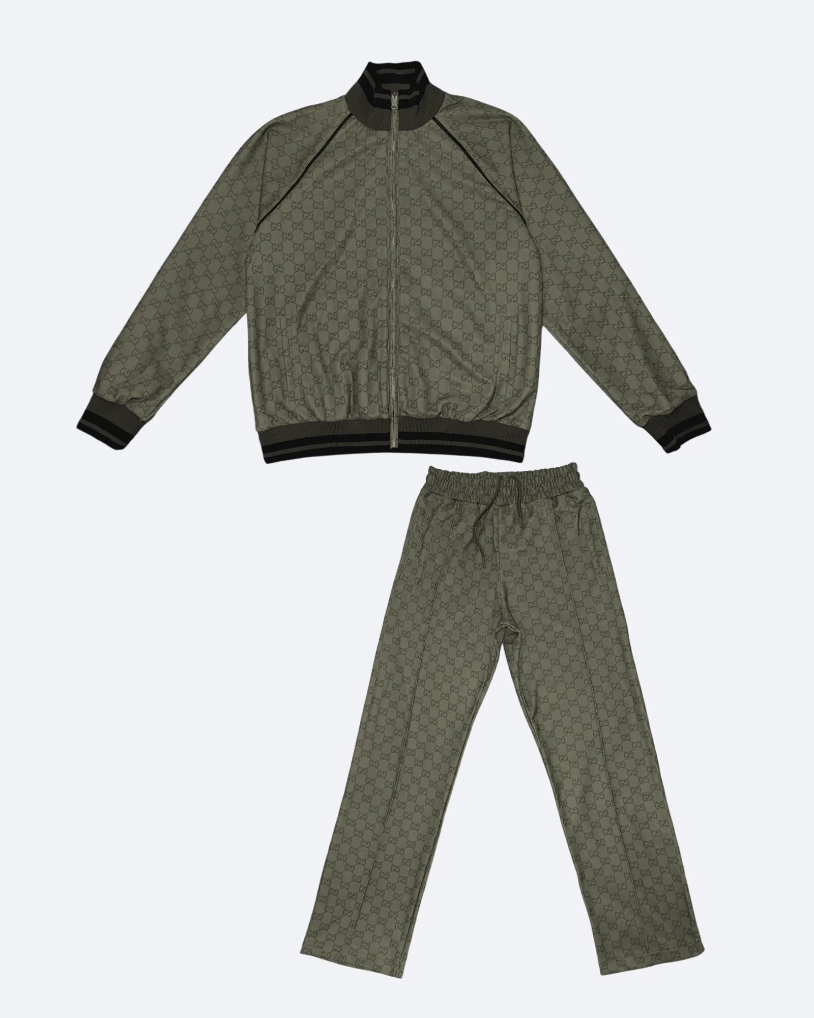 GC - GG Pattern Jacquard Set - Forest Green