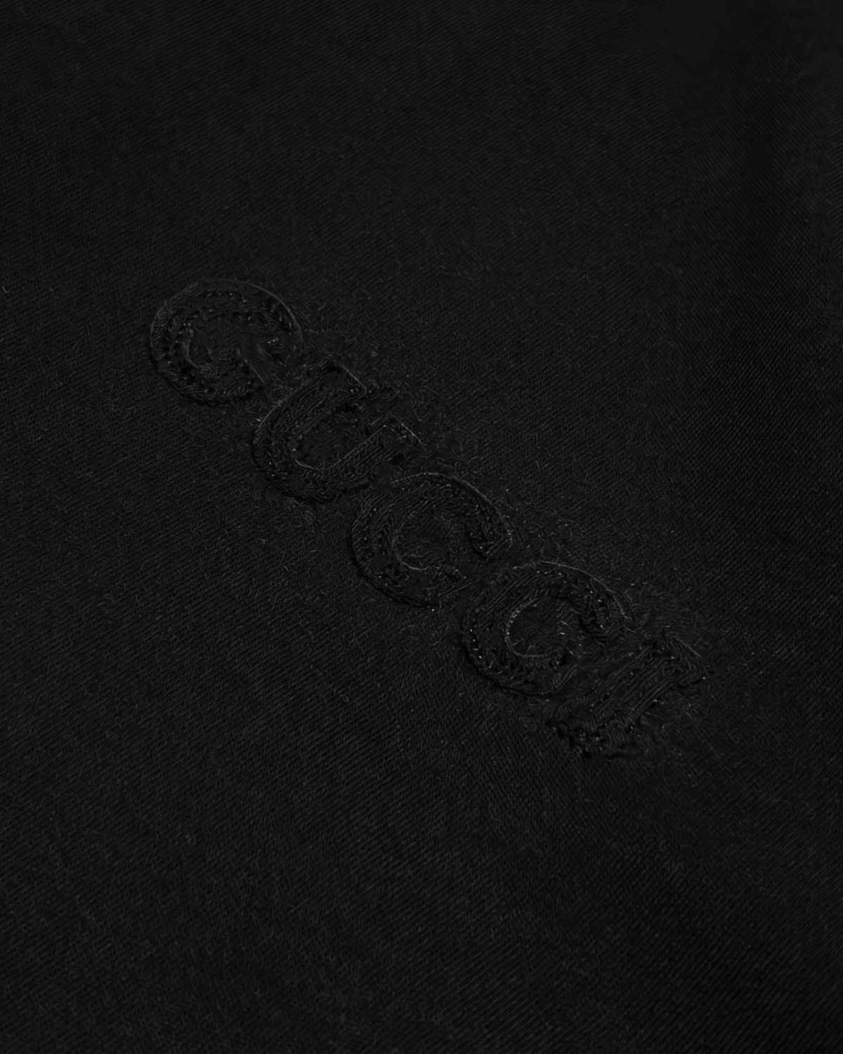 Gucci - Black Applique Logo T-Shirt - Black