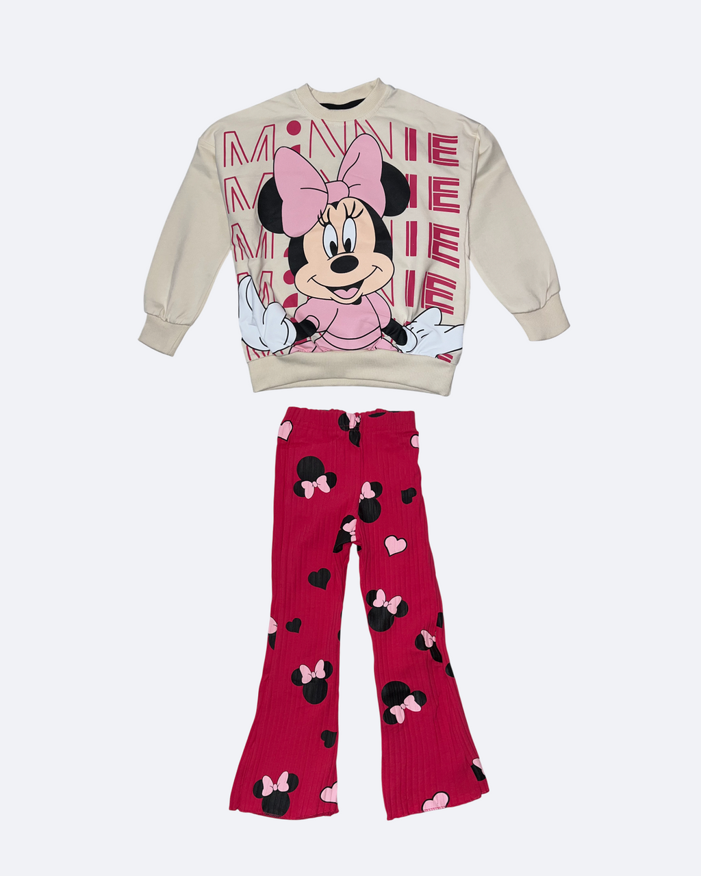 Minnie - Set For Girl - Pink/Cream