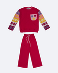 Set For Girl With Knitted Element - Pink