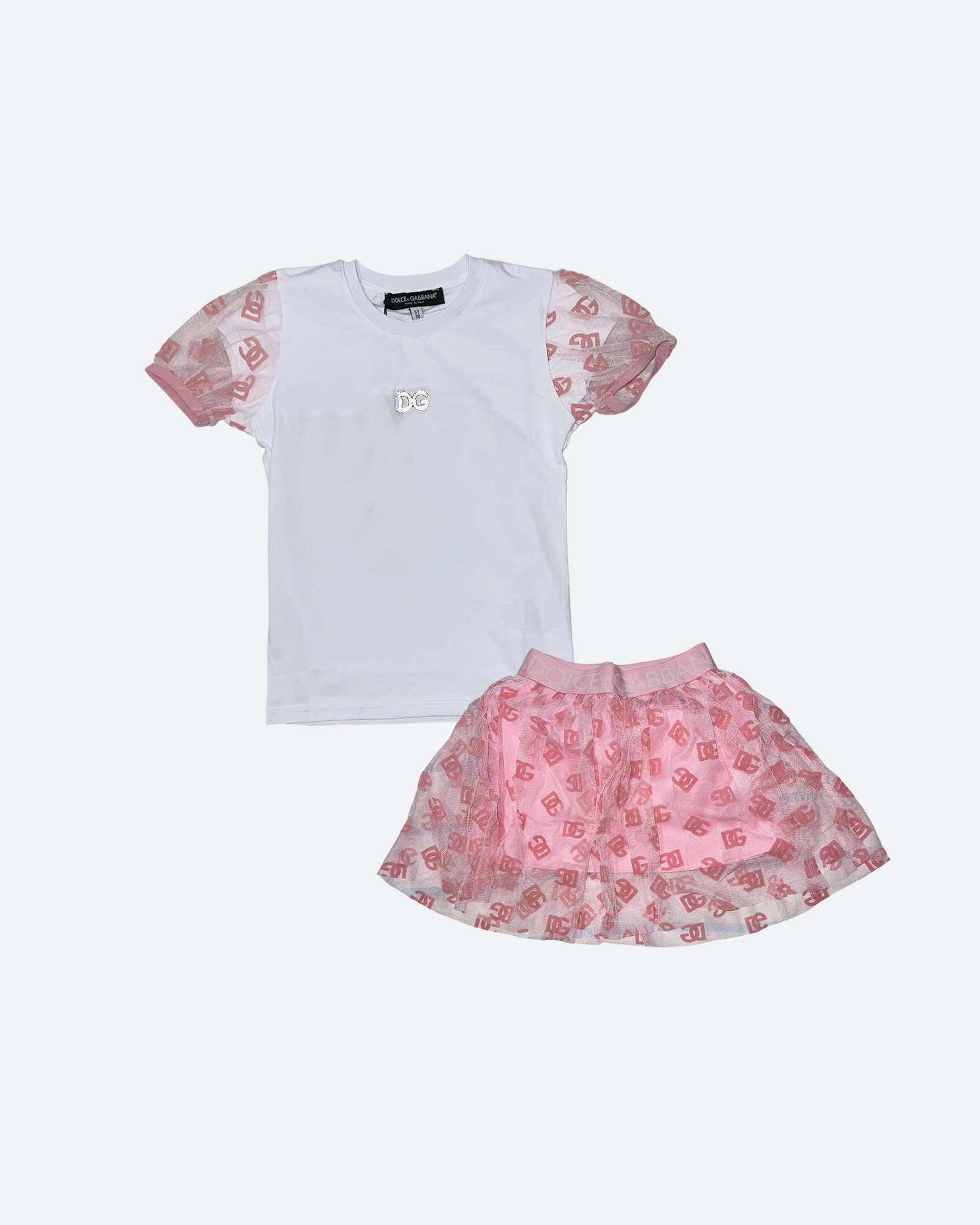 Dolce & Gabbana - Summer Set For Girls - White/Pink
