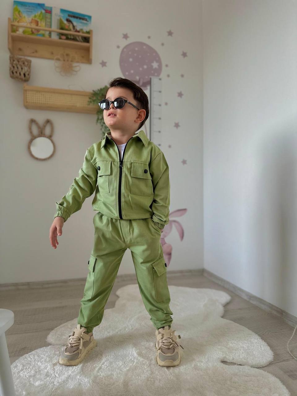 Happy - Cargo Set For Boy - Green